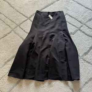 Ann Taylor long black mermaid full skirt tulle maxi formal skirt 16 new
